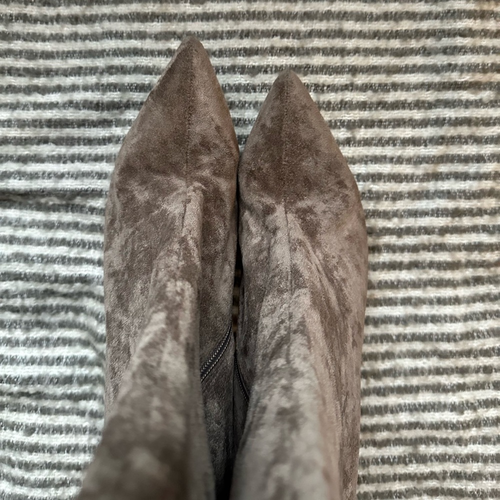 Jeffrey Campbell Gray Heeled Boots
